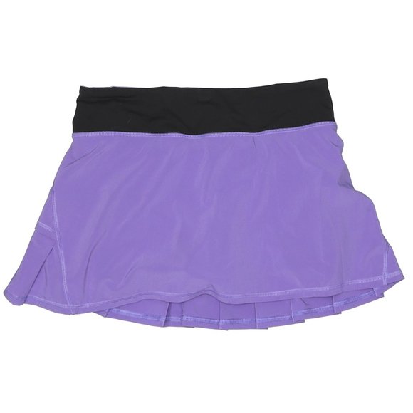 Lululemon skort Pace Setter purple black Run Tennis skirt pleats sz 6 - Picture 2 of 4